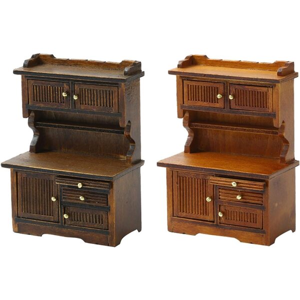 Miniatur-Sideboard aus Holz 1:16 für Puppenhäuser, elegante dekorative Möbel