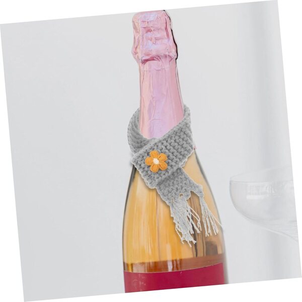 Set 5 Mini Sciarpe per Bambole in Lana Regolabili Grigie - Accessori Decorativi