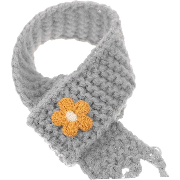 Set 5 Mini Sciarpe per Bambole in Lana Regolabili Grigie - Accessori Decorativi
