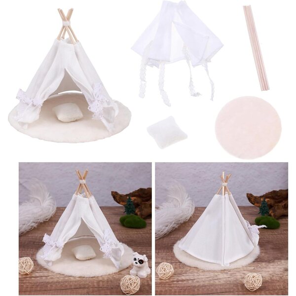 Mini-Stoffzelt für Puppenhäuser – kreatives Zubehör zum Spielen und Camping