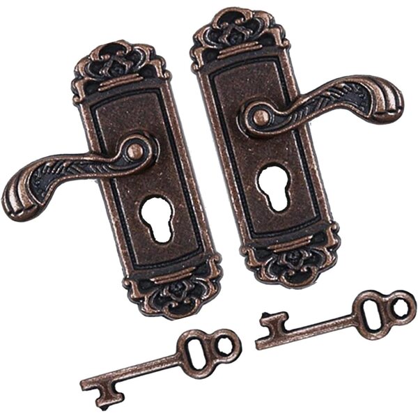 Miniatur-Schloss- und Schlüsselset 1:12 für Vintage-Puppenhäuser – BELOWSYALER