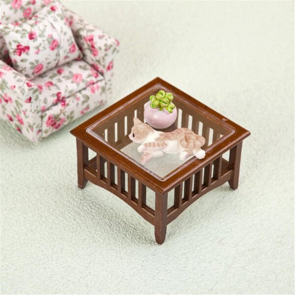 Miniatur-Holztisch 1:12 für Puppenhäuser und Dekorationen