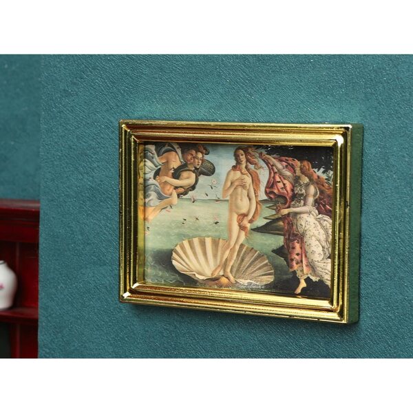 iLAND Set mobili miniatura vittoriano 1:12 vintage per soggiorno, 8 pezzi rosso e bianco