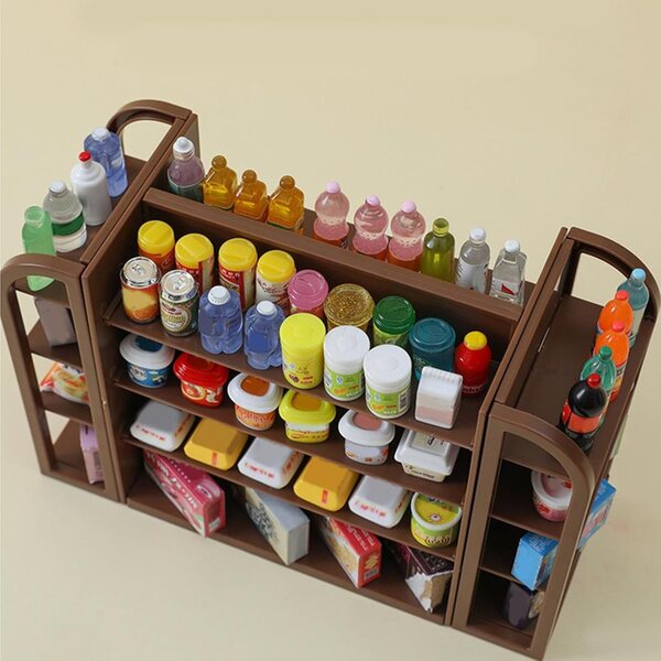 Mini-Supermarkt-Miniaturgeschenk für Puppenhaus und kreatives Spielen