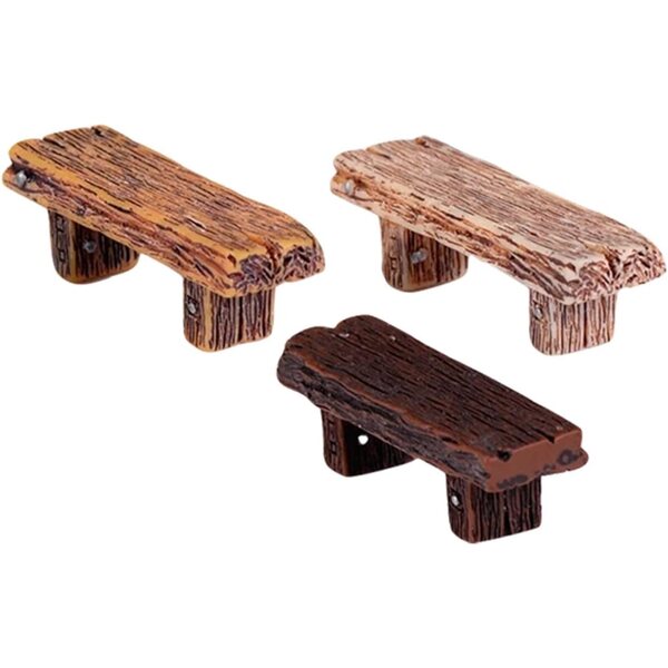 Panchine in legno in miniatura per mini giardini, case delle bambole e decorazioni interne ed esterne