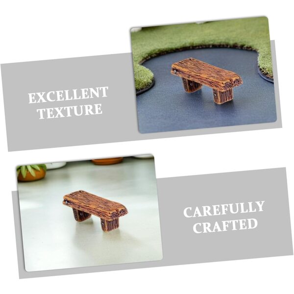 Panchine in legno in miniatura per mini giardini, case delle bambole e decorazioni interne ed esterne