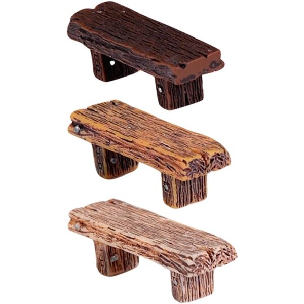 Panchine in legno in miniatura per mini giardini, case delle bambole e decorazioni interne ed esterne