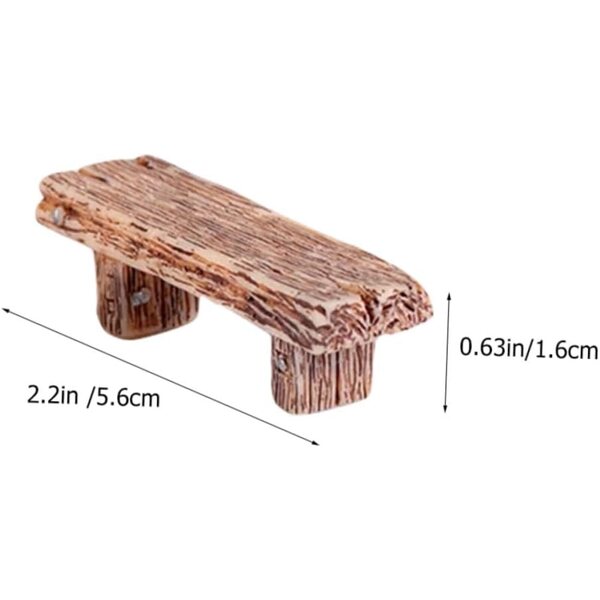 Panchine in legno in miniatura per mini giardini, case delle bambole e decorazioni interne ed esterne
