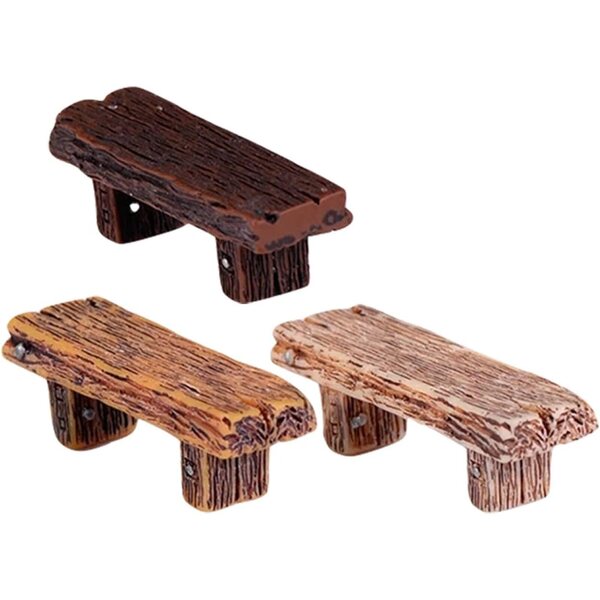 Panchine in legno in miniatura per mini giardini, case delle bambole e decorazioni interne ed esterne