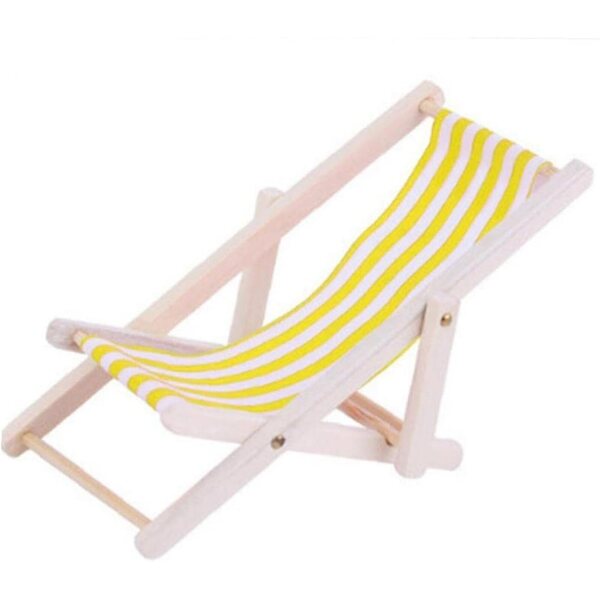 Strandkorb Miniatura in Legno Pieghevole 1:12 per Modellini e Decorazioni