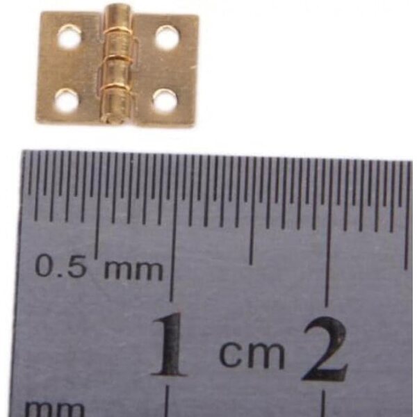 12 mm Mini-Gold-Miniatur-Möbelscharniere – Set mit 12 Stück