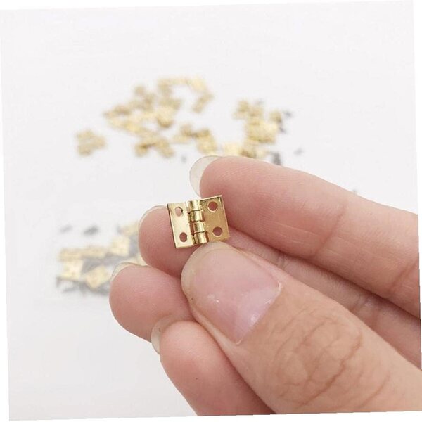 12 mm Mini-Gold-Miniatur-Möbelscharniere – Set mit 12 Stück