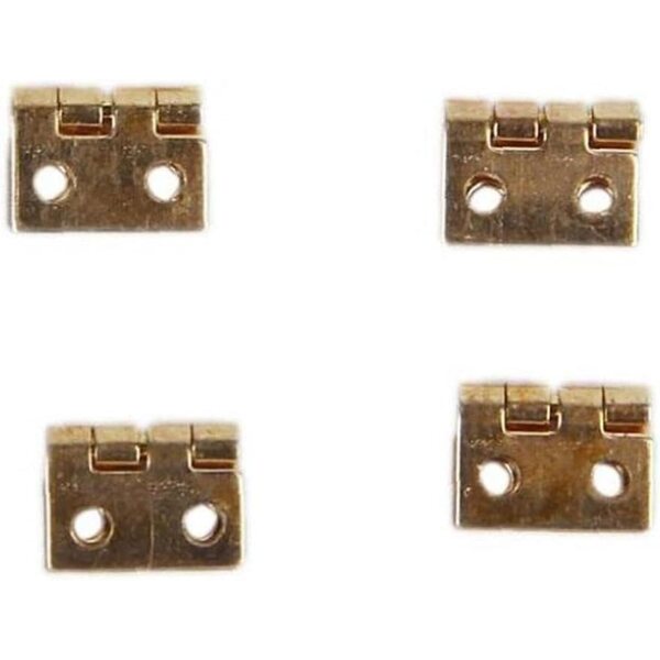 12 mm Mini-Gold-Miniatur-Möbelscharniere – Set mit 12 Stück