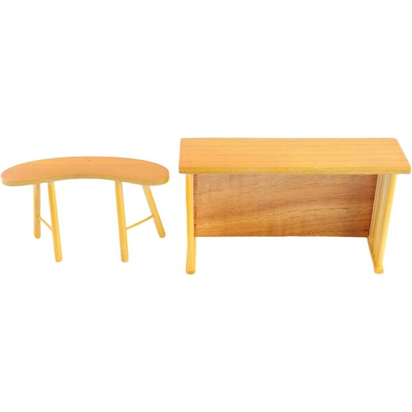 Generic Sgabello e Sedia da Bar in Miniatura 1:12 per Casa delle Bambole in Legno