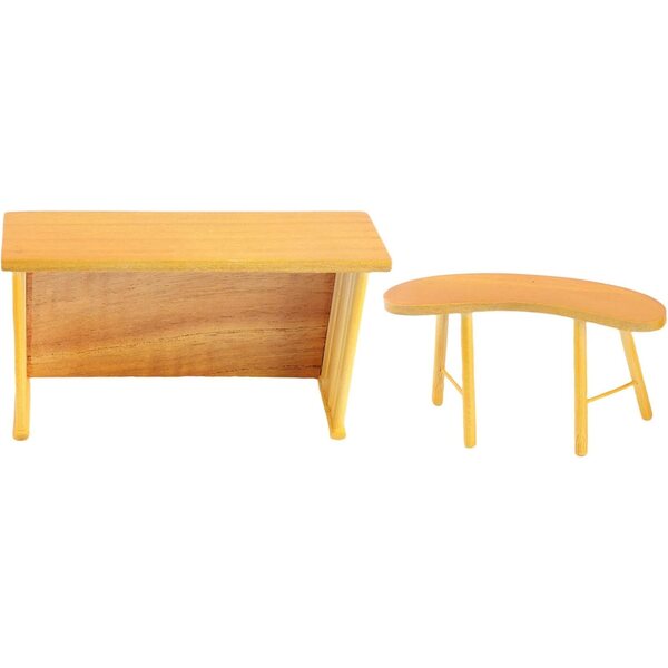 Generic Sgabello e Sedia da Bar in Miniatura 1:12 per Casa delle Bambole in Legno