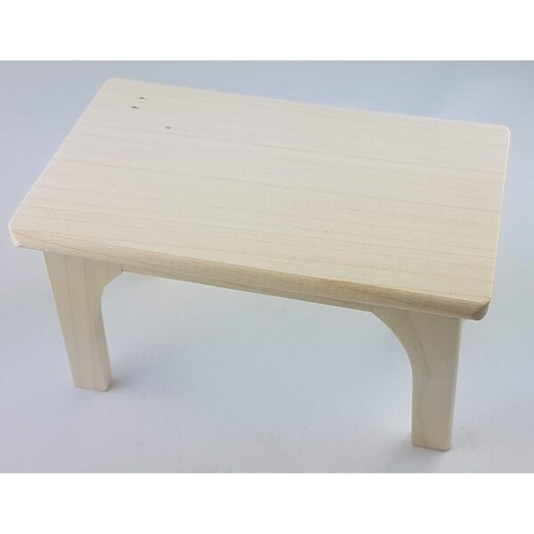 tavolo da cucina Rustikal in legno certificato eco 1:12 per accessori casa bambole