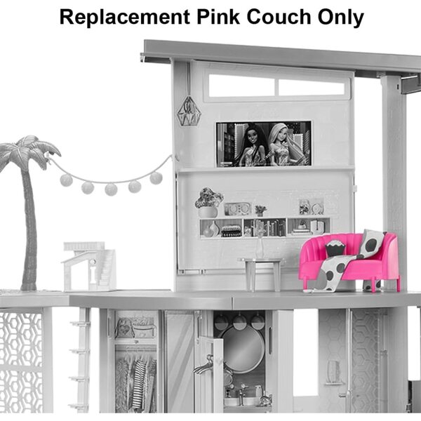 Couch Rosa di Ricambio per Barbie Dreamhouse HMX10 - Originale e Perfetta