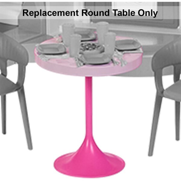 Tavolo tondo rosa di ricambio per Barbie Dreamhouse HMX10, originale e perfetto