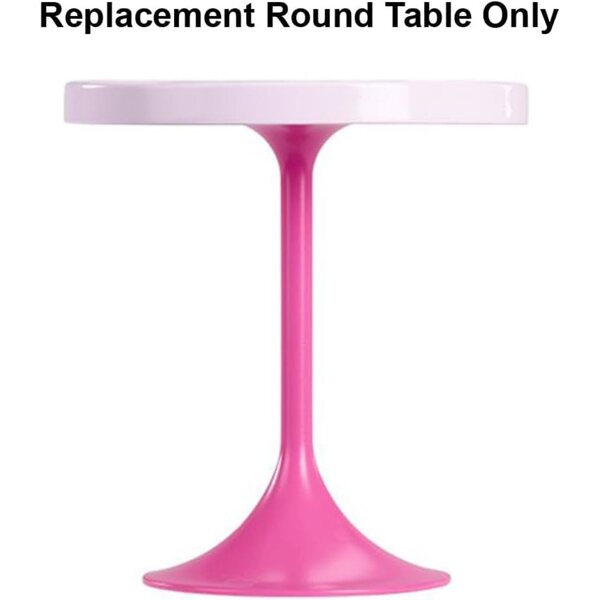 Tavolo tondo rosa di ricambio per Barbie Dreamhouse HMX10, originale e perfetto
