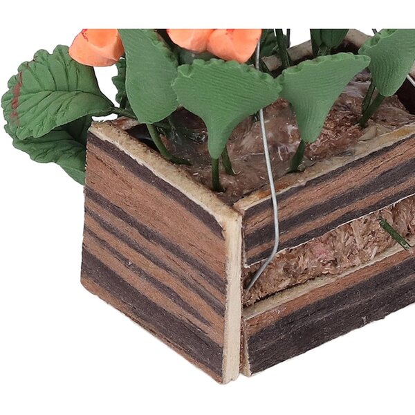 Blumentopf Miniatur-Hängepflanze 1:12 für Puppenhaus, realistische Dekoration aus Harz und Holz
