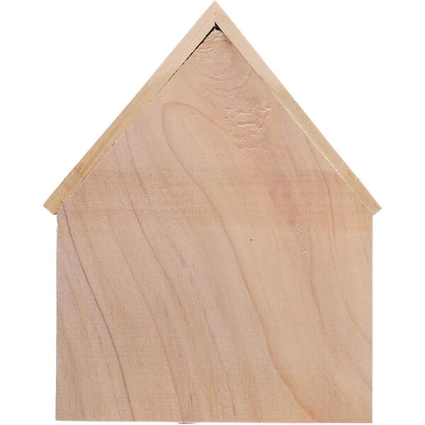 1:12 Holzvogelhaus für Puppenhaus mit 2 Vögeln und Aufkleber