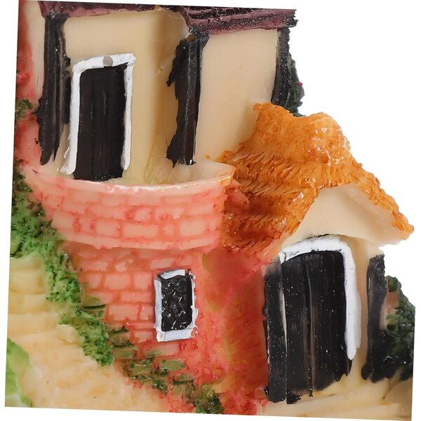 Miniaturhaus-Set aus Harz: 4 elegante Dekorationsstücke für Tisch, Garten und Inneneinrichtung
