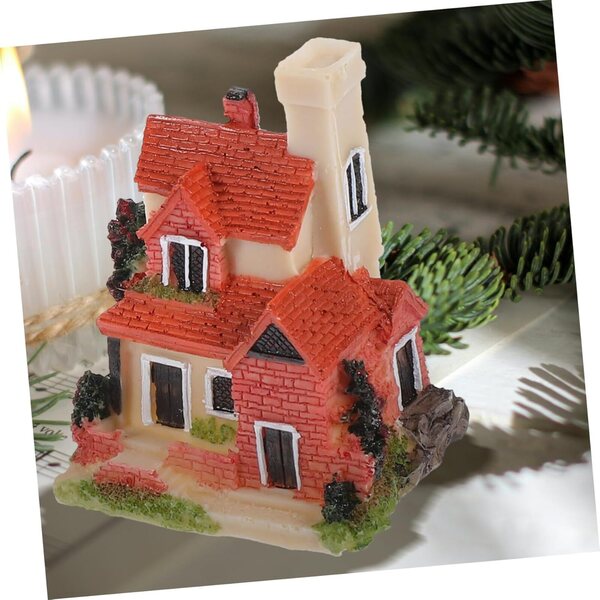 Miniaturhaus-Set aus Harz: 4 elegante Dekorationsstücke für Tisch, Garten und Inneneinrichtung