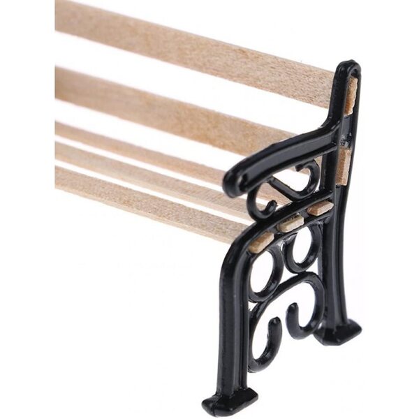 Set 2 pezzi Mini Lampione e Panca Natalizi per Case delle Bambole 1:12