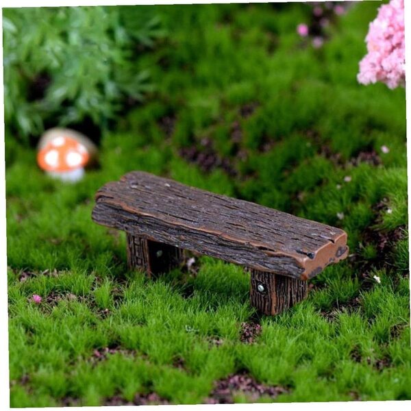 Set 3 Miniature Panche in Resina Colorate per Giardino Fatato e Decorazioni