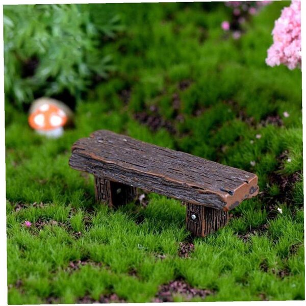 Zonster Kit 3 Mini-Gartenbänke aus Kunstharz für Bonsai-Dekorationen, 5,6 x 1,6 cm