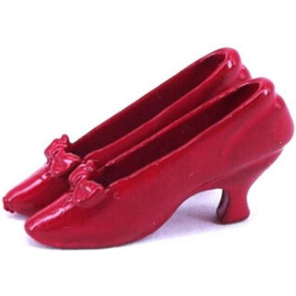 Sanfly Scarpe Miniatura Rosse 1:12 per Casa delle Bambole Accessorio Decorativo