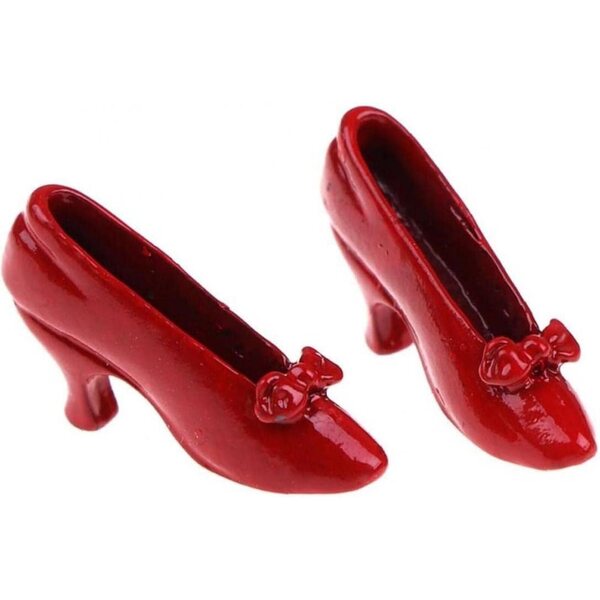 Sanfly Scarpe Miniatura Rosse 1:12 per Casa delle Bambole Accessorio Decorativo