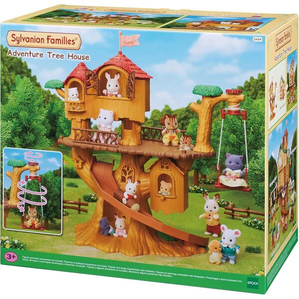 Sylvanian Families Baumhaus e Casa al Lago - Set Gioco con Scivolo, Altalena e Accessori