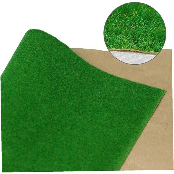 Tappeto Prato Sintetico 50x50cm per Modellismo, Decorazioni e Giardinaggio Miniature