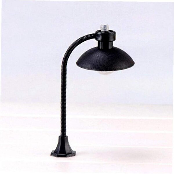 Mini-LED-Straßenleuchte für Mikrolandschaften – Gartendekoration aus schwarzem Kunststoff, 14,6–8,5 cm