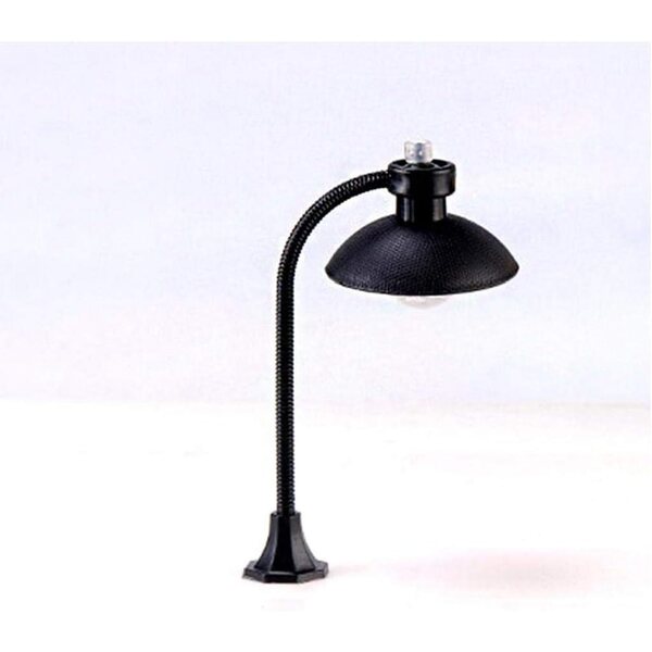 Mini-LED-Straßenleuchte für Mikrolandschaften – Gartendekoration aus schwarzem Kunststoff, 14,6–8,5 cm