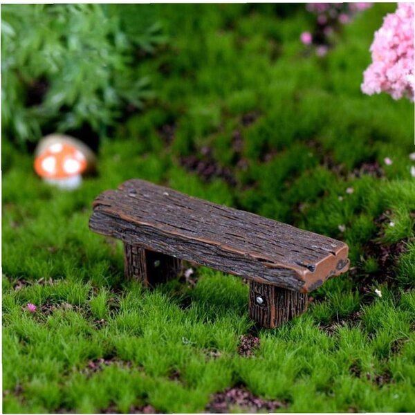 Set 3 Mini Panchine in Resina per Decorazioni Bonsai e Giardini Fatati