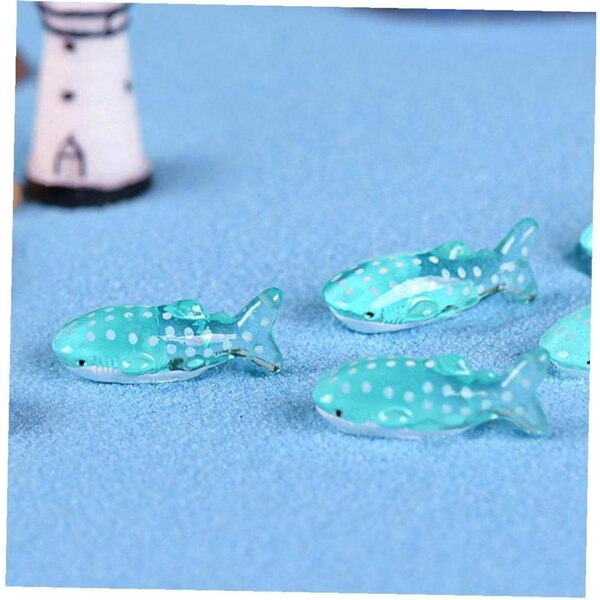 10 Miniature Squali Decorativi in Resina per Giardini in Miniatura e Micro Paesaggi