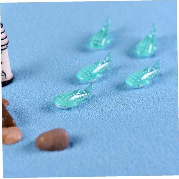 10 Miniature Squali Decorativi in Resina per Giardini in Miniatura e Micro Paesaggi