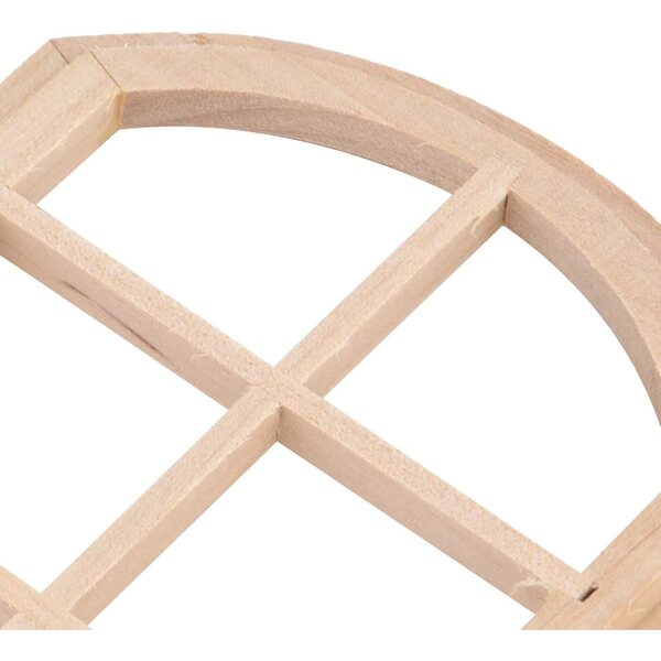 Finestre in Legno Composito per Casa delle Bambole Scala 1/12 con Bordi Arrotondati