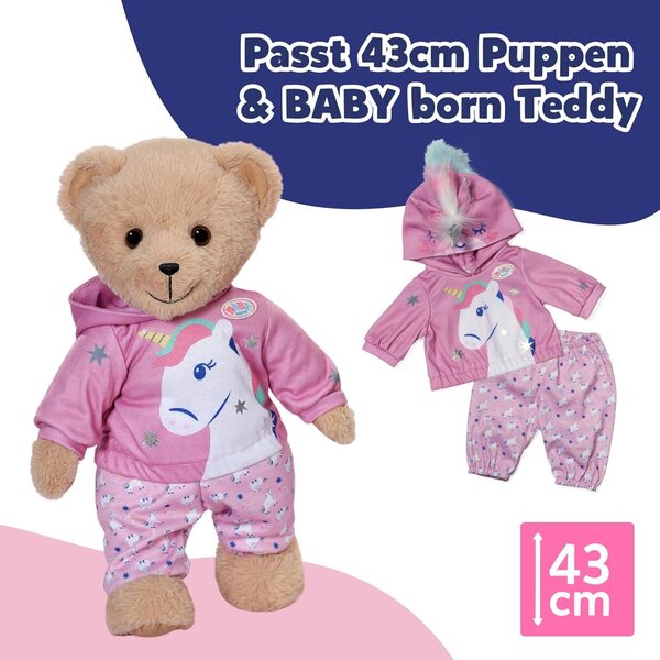 BABY born Outfit Unicorno con Felpa e Pantaloni per Bambole 43 cm, Accessori di Qualità