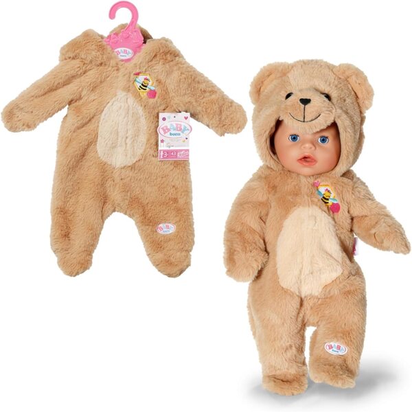 BABY born Bär Kuschelanzug 43cm in Teddy-Optik per bambole 43 cm
