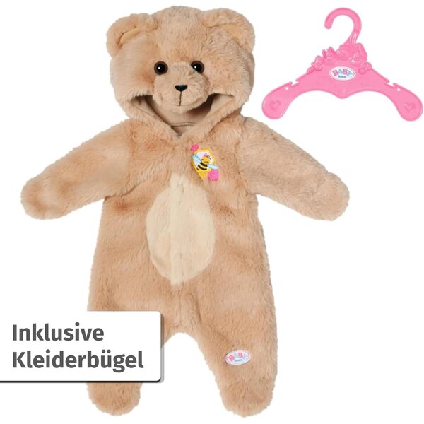 BABY born Bär Kuschelanzug 43cm in Teddy-Optik per bambole 43 cm