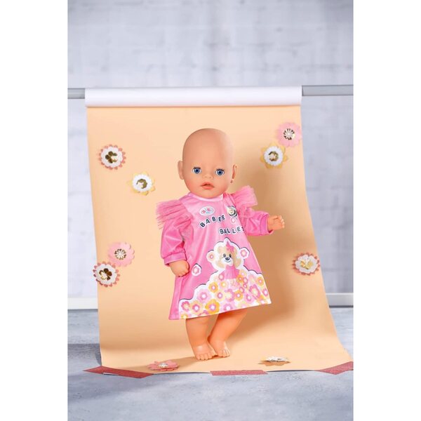 BABY born Little Kleid rosa con tulle e orsetto ballerina per bambole 36 cm