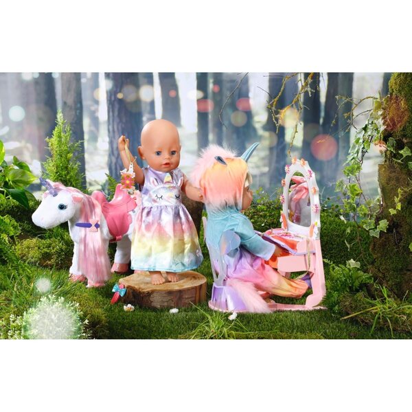 BABY born Einhorn Feen Outfit con ali per bambole 43 cm, costume colorato magico