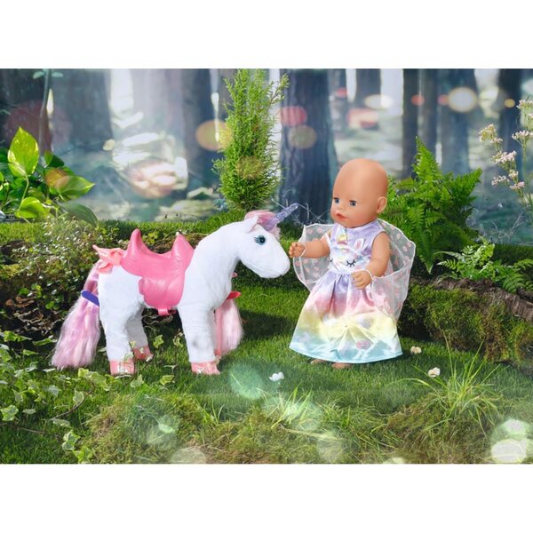 BABY born Einhorn Feen Outfit con ali per bambole 43 cm, costume colorato magico