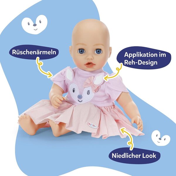 BABY born Kleid mit Hirschapplikation für 43 cm große Natur- und Fantasy-Puppen