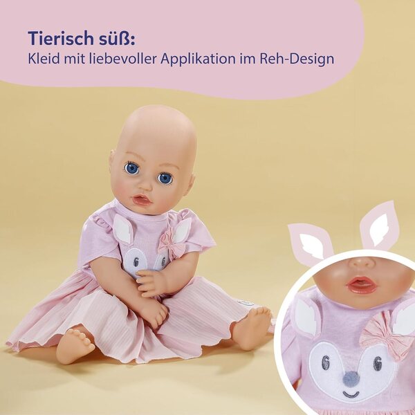 BABY born Kleid mit Hirschapplikation für 43 cm große Natur- und Fantasy-Puppen