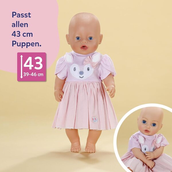BABY born Kleid mit Hirschapplikation für 43 cm große Natur- und Fantasy-Puppen