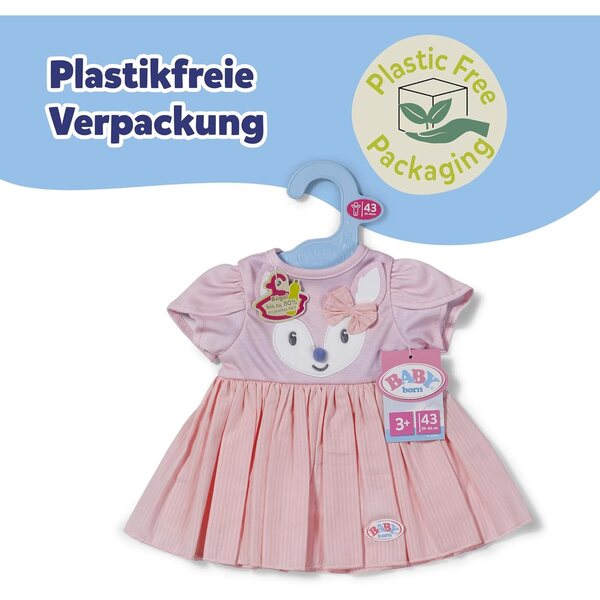BABY born Kleid mit Hirschapplikation für 43 cm große Natur- und Fantasy-Puppen